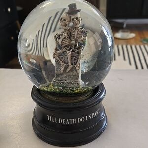 Til Death Do Us Part Skeleton Snow Globe